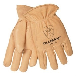 864 - Tillman Top Grain Gold Deerskin Leather Driver Glove