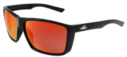 BH33510PFT  - GLOBAL GLOVE: Lionfish Red Mirror Performance Fog Technology Lens, Shiny Black Frame Safety Glasses